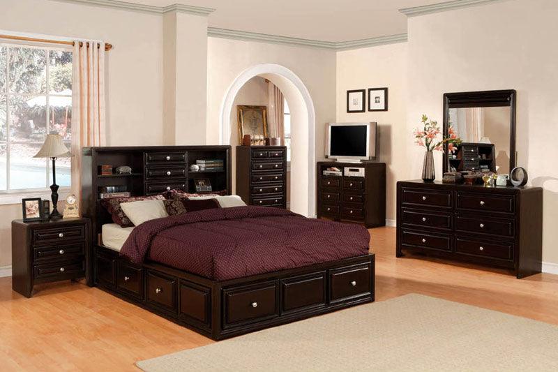 Yorkville - Espresso - Queen Platform Bedroom Set / 4pc - Ornate Home