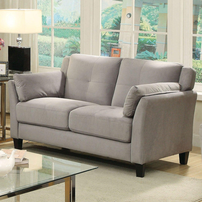 Ysabel - Warm Gray - Stationary Sofa & Loveseat - 2pc - Ornate Home