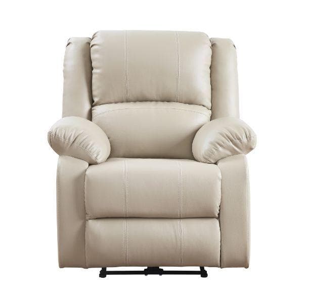 Zuriel - Beige Faux Leather - Power Recliner Chair - Ornate Home