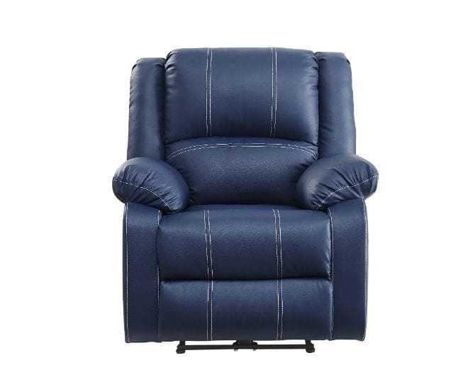 Zuriel - Blue Faux Leather - Power Recliner Chair - Ornate Home