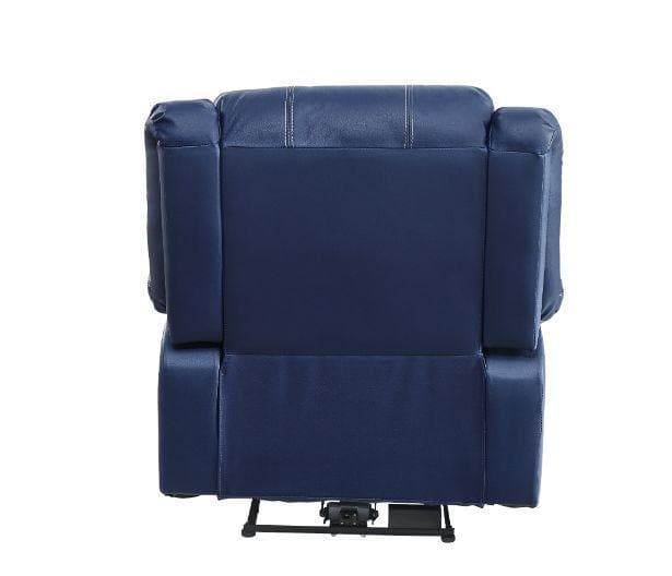 Zuriel - Blue Faux Leather - Power Recliner Chair - Ornate Home