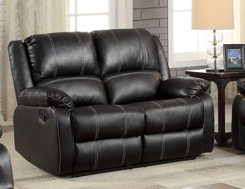 Zuriel Motion Loveseat in Black - Ornate Home